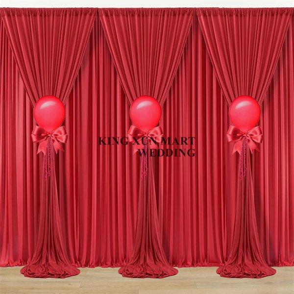 Rideau d'arrière-plan de mariage en soie glacée Poly noir 3x3M, pour fêtes de réception-cadeau pour bébé, accessoires de photographie, drapé Photo