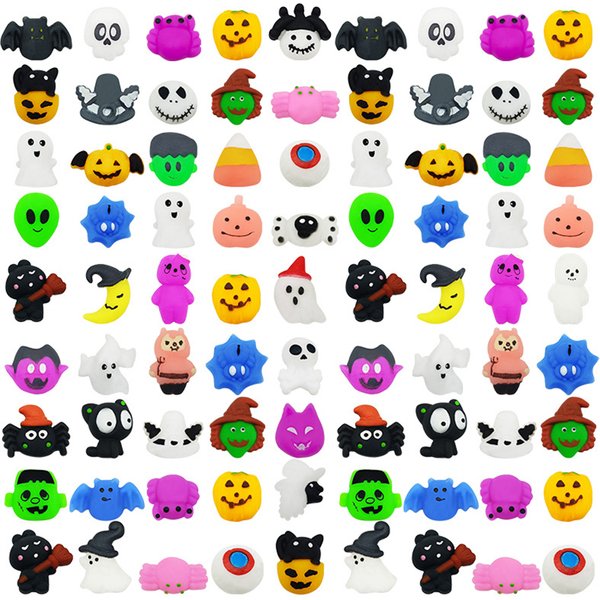 Jouet d'halloween pour enfants, filles et garçons, chats fantômes, citrouille, Mochi, jouets Squishy, anti-Stress, anxiété, cadeaux de fête, 12/36 pièces