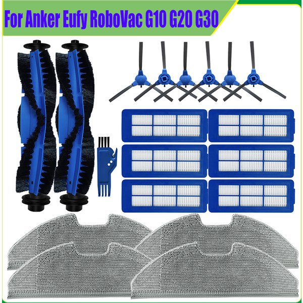 For Anker Eufy RoboVac G10 G20 G30 Robot Vacuum Cleaner Replacement Kit Hepa Filter Mop Cloth Main Roller Side Brush Spare Parts