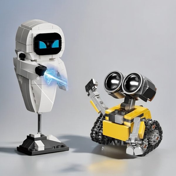 Wall.E Eve Kleinpartikel-Roboter Bausatz Modellbausatz Actionfigur Lernspielzeug Zusammenbaubar Sammlerstück Ohne Spezialeffekte Geschenk