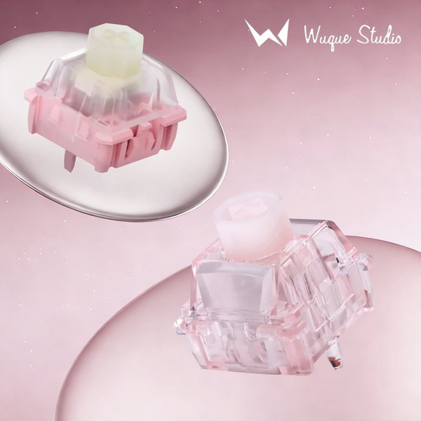 Wuque Studio WS Flux HE Switch Deep Clacky Sound 35gf Magnetische Lineare Tastaturschalter Hall-Effekt-Tastatur Fein Geschmiert Rosa