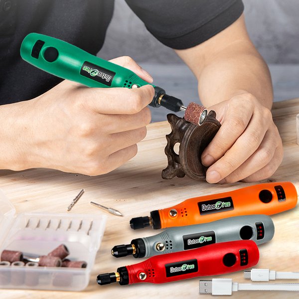 Mini perceuse sans fil USB, Kit d'outils rotatifs, perceuse sans fil, stylo de sculpture électrique à 3 vitesses pour le polissage des bijoux, outils Dremel