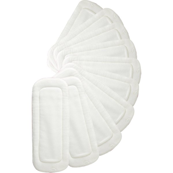 10pcs /Group Baby Cloth Diapers Changing Pad 5- Layers Pocket Nappy Liners Bamboo Cotton Diaper Inserts Absorbents
