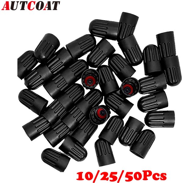 Schwarze Kunststoff-Reifenventilkappen für TR20008 TPMS, universelle Vorbauabdeckungen für Autos, SUVs, Fahrräder und Fahrräder, LKWs, Motorräder