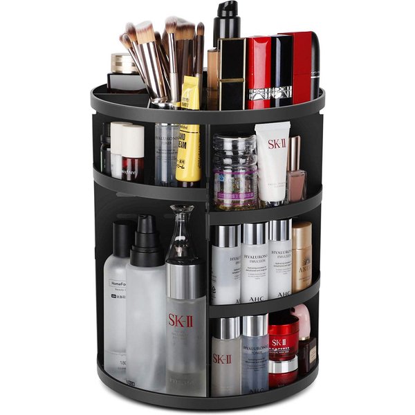 IQUE Table-Boîte de Rangement Rotative à 360 ° pour Produit de Soins de la Peau, Étui à Rouge à Lèvres Cosmétique en Acrylique, à la Mode T1