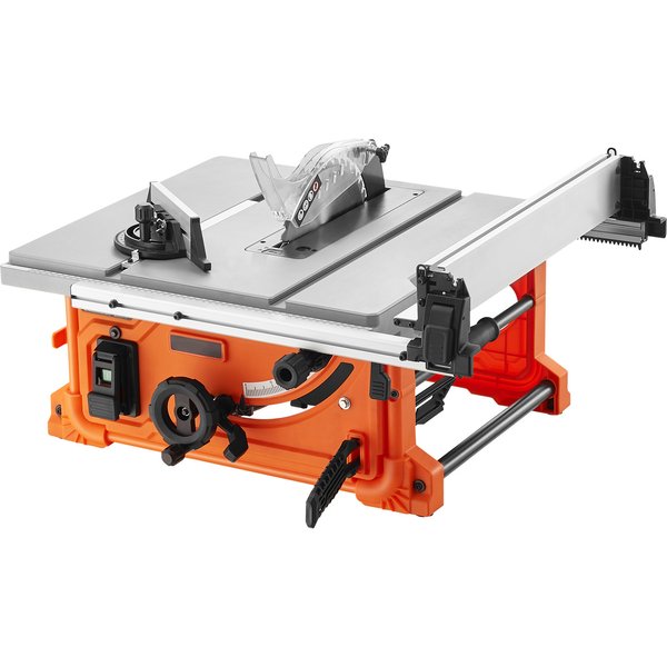 SucceBuy Tischkreissäge, 10 Zoll, 8 Ampere, 25 Zoll maximale Rip-Kapazität, 40 Zähne Klinge, tragbar, kompakt, für Heimwerker-Holzbearbeitung, Möbelherstellung