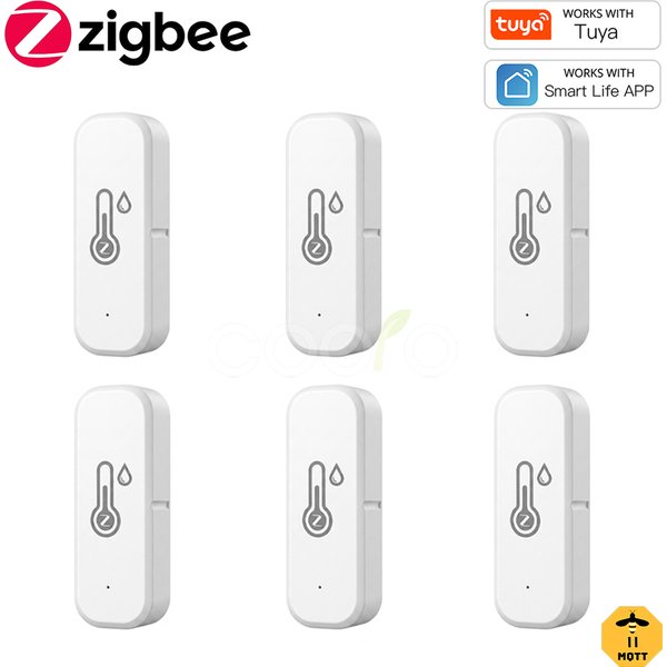 Capteur de température et d'humidité Tuya Zigbee 3.0, hygromètre d'intérieur pour maison intelligente, surveillance à distance via application, compatible avec Smart Life Z2M, nécessite un hub.