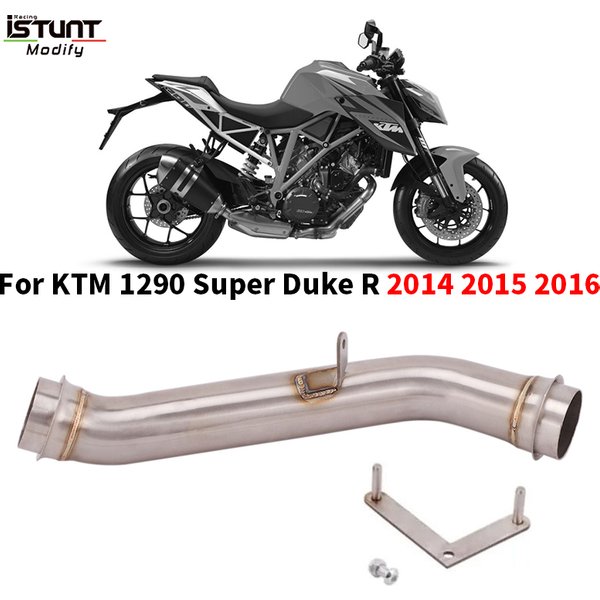 Système d'échappement Slip-On en acier inoxydable pour KTM 1290 Super Duke R 2014 2015 2016 avec tube intermédiaire Espace Moto