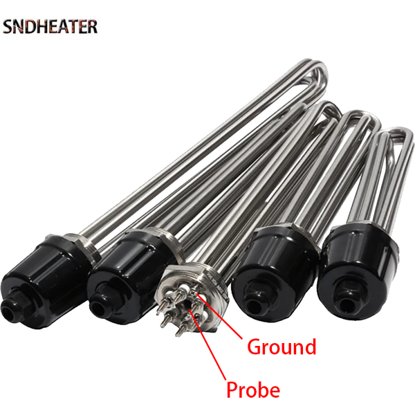 SNDHEATER 220V 380V Wasserheizelement G1 1/4" G1 1/2" G2" Heizkessel-Heizelement mit Erdungssonde 3KW 4.5KW 6KW 9KW 12KW