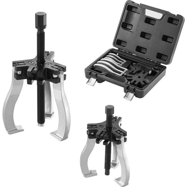 SucceBuy Abzieher-Set, 3 & 7 Zoll Abzieher-Kit, 3-Backen-Zahnradabzieher, 2 oder 3 umkehrbare Backen, Innen-/Außenanwendung, 2-teilig