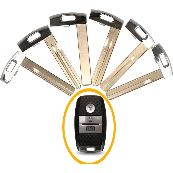 Clé de voiture intelligente à distance Jingyuqin, lame vierge non coupée pour insertion d'urgence sans clé, compatible KIA K5 Sportage Sorento