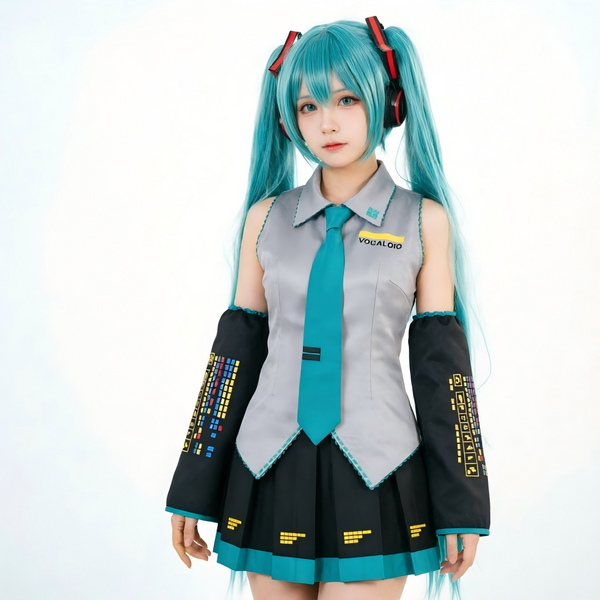 Anime Character Performance Clothes MIKU Anime Clothes Cosplay Clothes JK Skirt Same Suit Wig Accessories Halloween