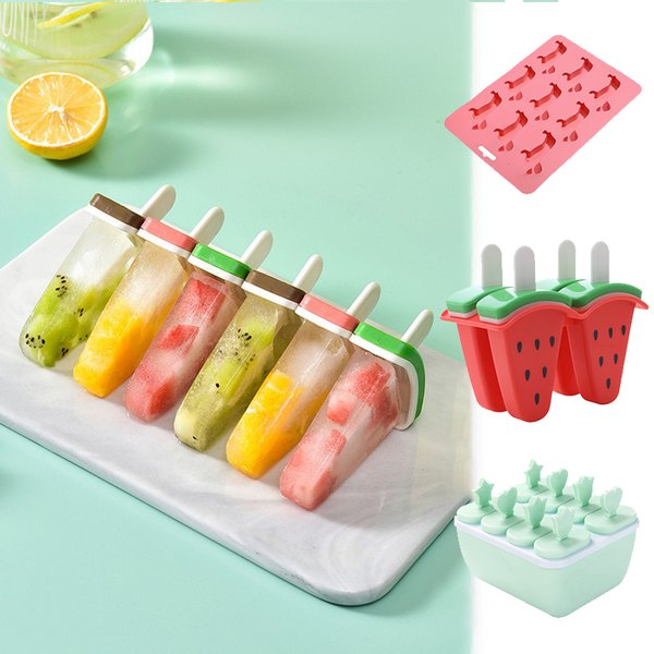 Eis am Stiel Formen Gitter Eis Pop Formen Lebensmittel qualität Silikon Eisform DIY hausgemachte wieder verwendbare Easy Release Ice Pop machen