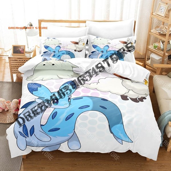 Parure de lit 3D imprimée Chillet Cute Palworld 2026 – Housse de couette pour adultes et enfants, tailles simple, double, grand lit, très grand lit – Collection Anime