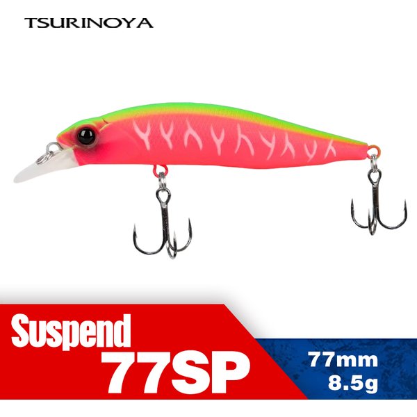 TSURINOYA Jerkbait DW101 77mm 8.5 Suspending Minnow Fishing Lure 77SP Artificial Hard Baits Movement System Pike Fishing Wobbler