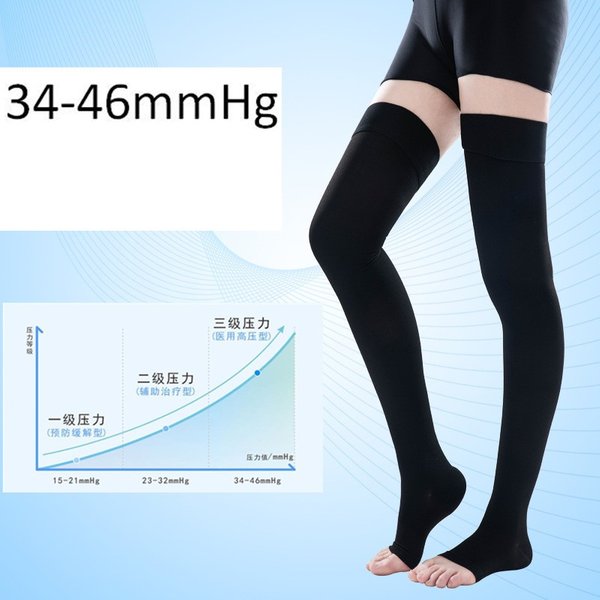 34-46mmHg 3xl Grade Compression Stockings Women For Varicose Diabetes Edema Support Gradient Travel Pressure Legs