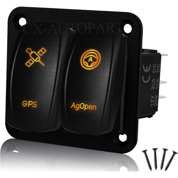 12V Traktor AGOPEN GPS-Schaltpanel Landwirtschaftlicher Navigator Wippschalter für Sprühen, Pflügen, Säen, Automatische Lenkung