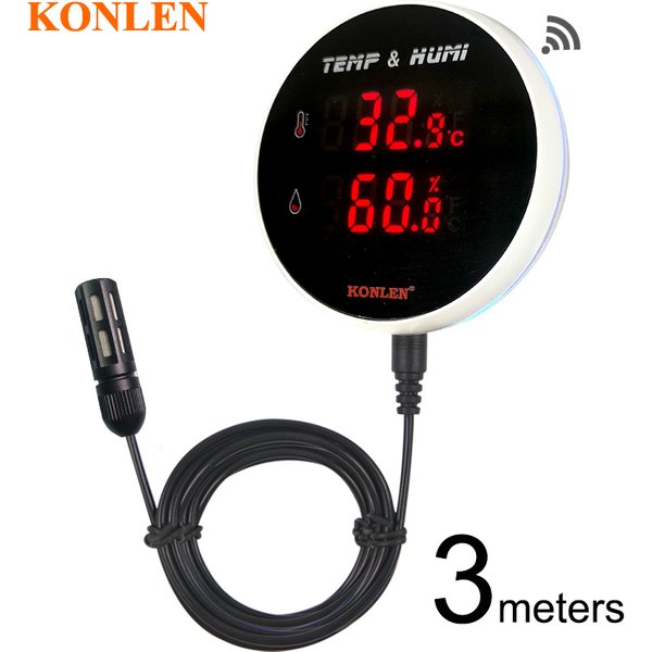 Tuya – hygromètre WIFI, thermomètre, capteur de température et d'humidité avec sonde externe de 3 mètres, moniteur numérique Smart Life, alarme à distance