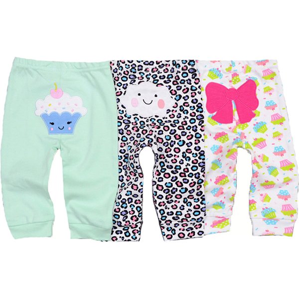 Kiddiezoom 3 pièces/lot mode dessin animé 100% coton bébé garçon fille pantalon doux bébé pantalon