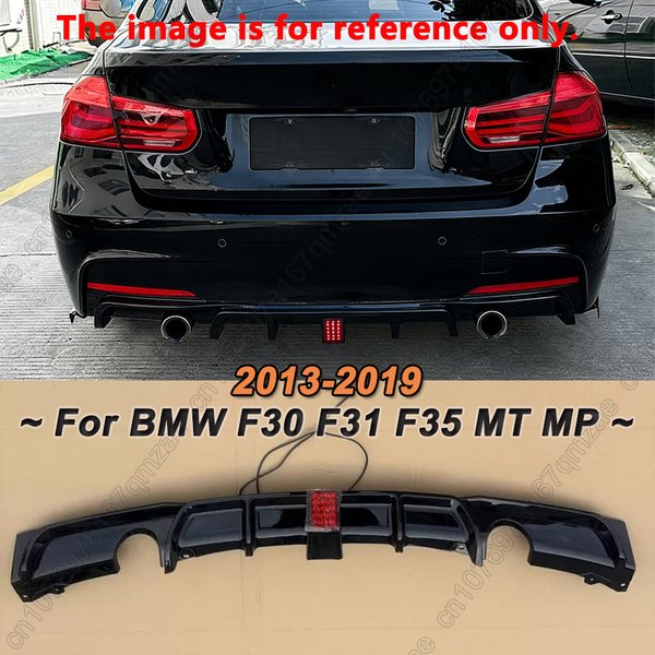 Diffuseur de pare-chocs arrière de haute qualité pour BMW Série 3 F30 F31 F35 320i 328i MT MP M Sport 2013-2019 avec éclairage