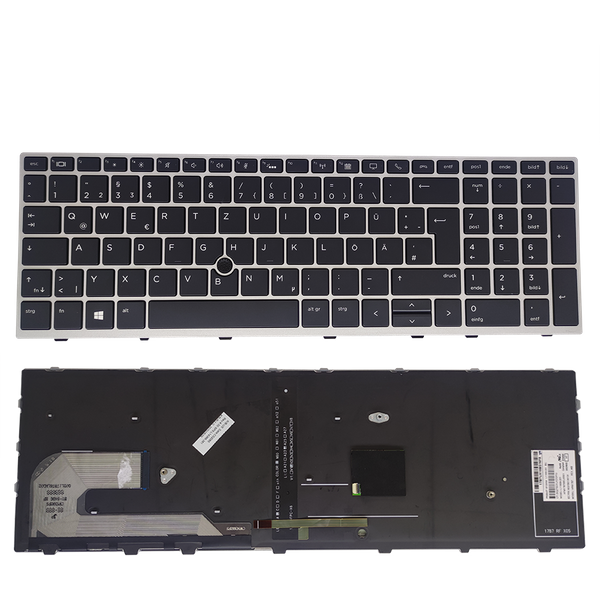 Ungarisches, deutsches, Schweizer, dänisches Tastatur-Set mit Hintergrundbeleuchtung für HP EliteBook 855 850 G5 G6, ZBook 15u G5 G6 HPM17B7 EU Notebook-Tastatur, neu