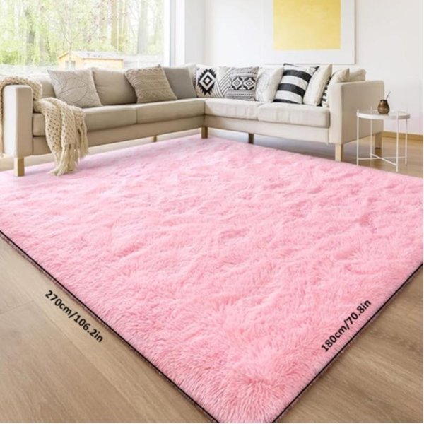 VIKAMA – tapis en peluche rose pour fille, doux et respectueux de la peau, Style princesse, pour chambre à coucher, salon, chambre d'enfant, décoration de la maison