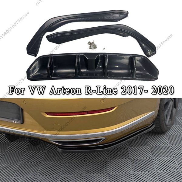 Pour VW Arteon r-line MK1 2017-2020 Maxton Style séparateur de cantonnière arrière voiture pare-chocs arrière diffuseur Spoiler séparateur Bodykit Tuning