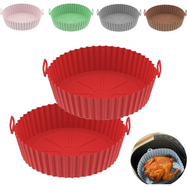 Luft fritte use Silikon Backblech wieder verwendbare Korb matte Antihaft runde Mikrowellen kissen Back matte Ofen Luft fritte use Liner Drops hipping