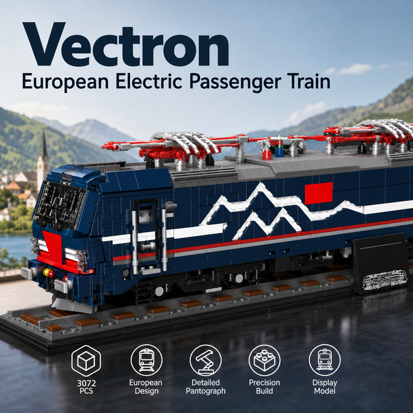 Train électrique européen Vectron pour passagers, avec moteur, ensembles de blocs de construction, modèle de train sur rails, kit de construction de véhicules de transport pour la ville, modèle de