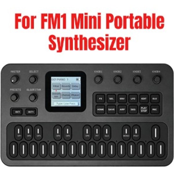 FM1 – przenośny syntezator FM, 27 klawiszy, miniaturowy syntezator, 12-harmoniczna polifonia, z interfejsem MIDI, do produkcji muzyki, kieszonkowy instrument klawiszowy.