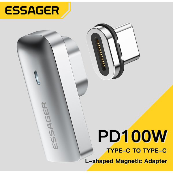 Essager PD 100W USB Type C adaptateur de Charge magnétique Charge rapide connecteur magnétique USB 20Gbp synchronisation de données 4K @ 60Hz pour ordinateur portable Macbook