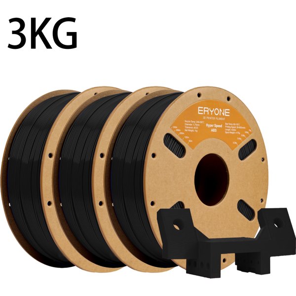 ERYONE 3KG Hochgeschwindigkeits-ABS 3D-Drucker Filament, Mehrfarbig Erhältlich Optimiert für schnelle Iteration und langlebige Endnutzung