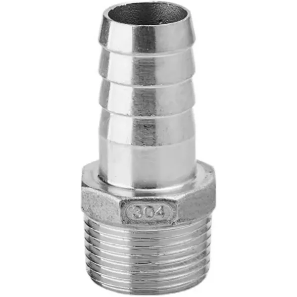 Connecteur de raccord de tuyau à mamelon hexagonal en acier inoxydable 6-50mm, 1/8 1/4 3/8 1/2 3/4 1 1.5 2 "pouces BSPT filetage mâle 304 316