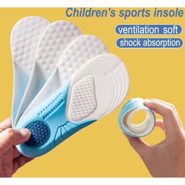 Semelles intérieures en mousse à mémoire de forme pour enfants, respirantes, absorbant les chocs, pour chaussures, légères, désodorisantes, Sport, pour enfants