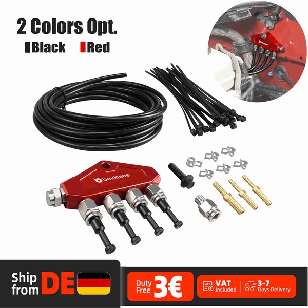 BEVINSEE Universal-Differential-Ablassventil-Kit für Offroad-Antriebsstrang für Toyota 4Runner – Ablassventil-Set für den Motorraum