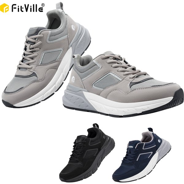 FitVille Newest Running Shoes for Men 4E Wide Width Sneakers with Arch Support for Flat Feet Heel Pain Relief Plantar Fasciitis