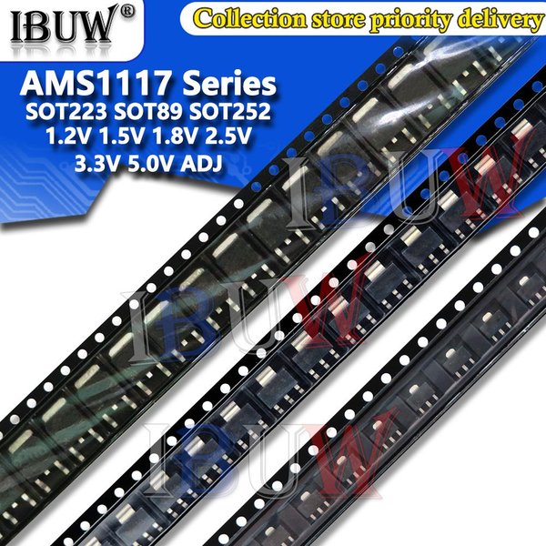 10 Stück ams1117 ams1117-3,3 v AMS1117-ADJ ams1117-1,8 v ams1117-1,2 v ams1117-5,0 v ams1117-2,5 v ams1117-3,3 ams1117-5,0