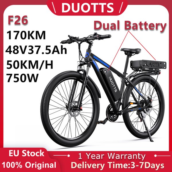 DUOTTS C29-K Elektrofahrrad 7500W Motor 48V37.5AH Doppelbatterie 50KM/H Hydraulische Bremsen 170KM Reichweite Elektrofahrrad 29 Zoll Reifen