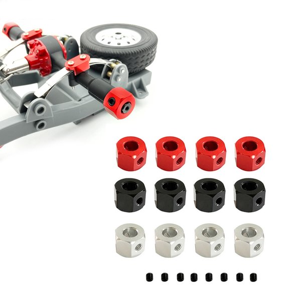 4PCS 5mm bis 12mm Metall Combiner Radnabe Hex Adapter für WPL D12 C14 C24 B14 B16 MN D90 D91 RC Auto Upgrade Teile 4PCS 5mm bis 1