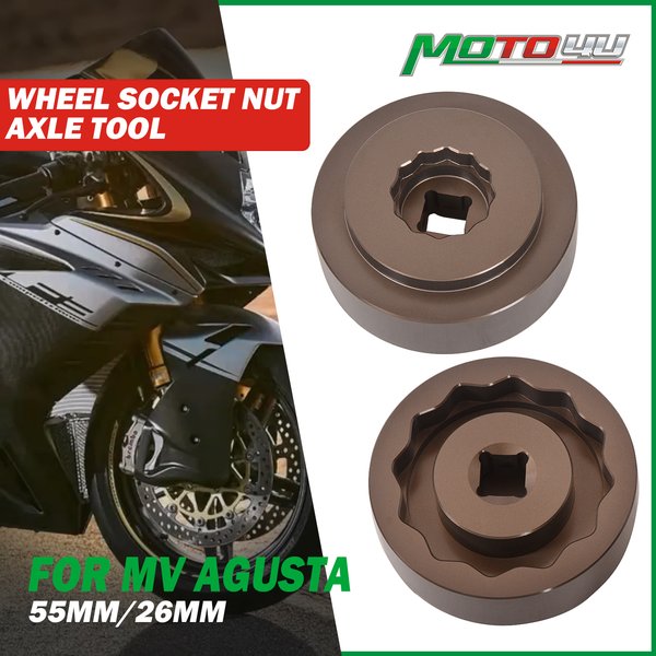 Outils d'écrou d'appellation avant et arrière en aluminium, outil de roue de moto pour MV AGUSTA F4 750/1000 312R Scannelle Brutale 675/750/800, 55mm, 26mm