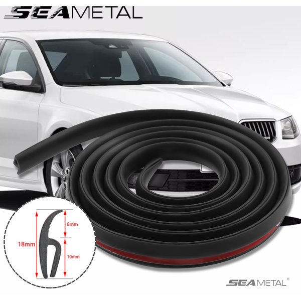 SEAMETAL 2m H Type Car Windshield Rubber Seal Strip Self-adhesive Auto Front Window Sealing Strips Dustproof for Car Accessories
