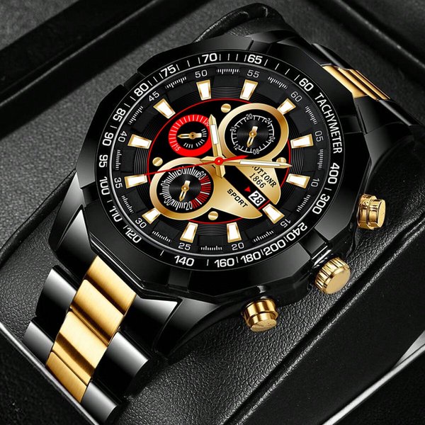 2023 luxus Mode Herren Sport Kalender Uhren Für Männer Business Edelstahl Quarz Armbanduhr Klassische Männliche Casual Uhr