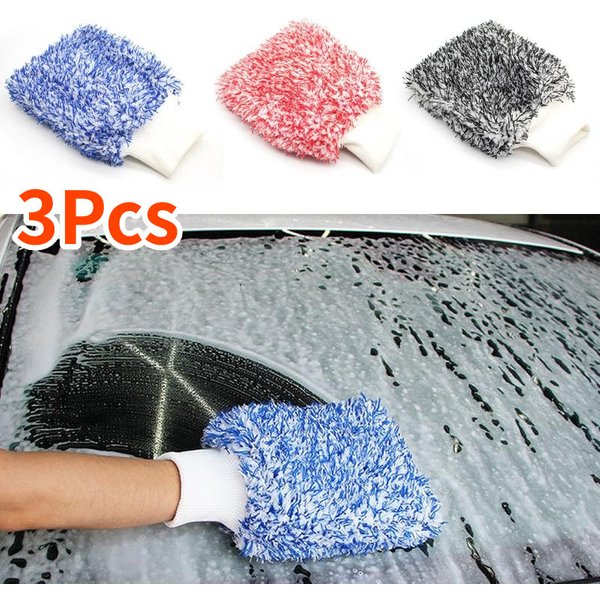 Gants de nettoyage pour voiture, en microfibre douce, pour un lavage en douceur, gants haute densité qui ne rayent pas, accessoires pour le lavage de voiture, accessoires pour véhicules.