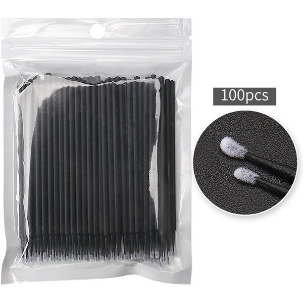 Micro brosse jetable, baguettes de Mascara, applicateur, écouvillon pour enlever les cils, Microbrosse pour Extension de cils, pinceaux de maquillage, outils, 100 pièces
