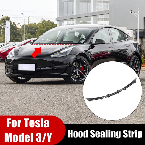 Car Stickers For Tesla Model Y 3 Hood Sealing Strips Air Inlet Bonnet Front Chassis Protector Covers Guards Styling Mouldings