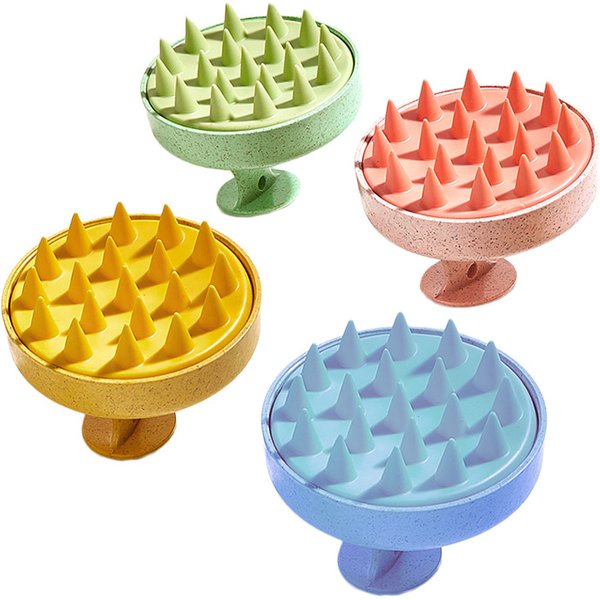 Alwafore brosse de Massage du cuir chevelu humide et sec nettoyage de la tête adulte doux ménage bain Silicone shampooing brosse peigne de Massage