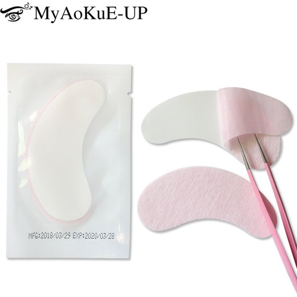 Patchs pour les yeux en Hydrogel, 50 paires de couleurs mélangées, tampon autocollant en papier, coussin de protection des cils, fournitures d'extension de cils, outil de maquillage