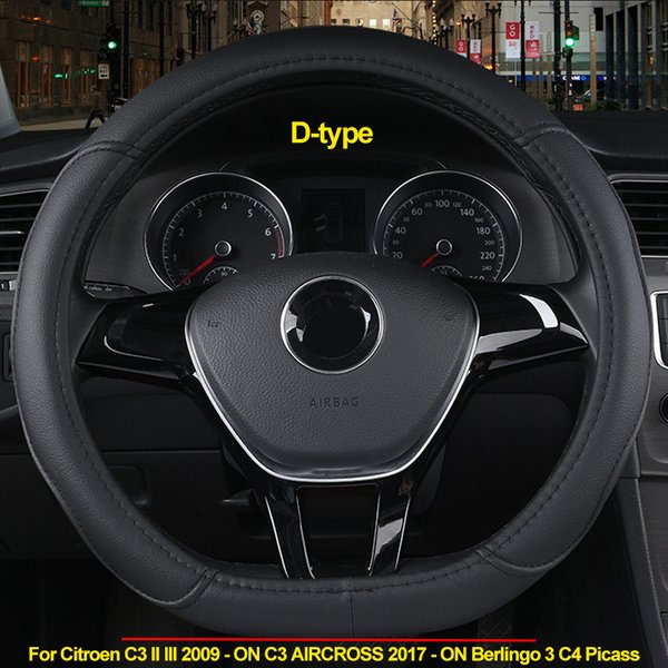 D-Typ-Auto-Lenkradbezug für Citroen C3 II III 2009 – auf C3 AIRCROSS 2017 – auf Berlingo 3 C4 Picass