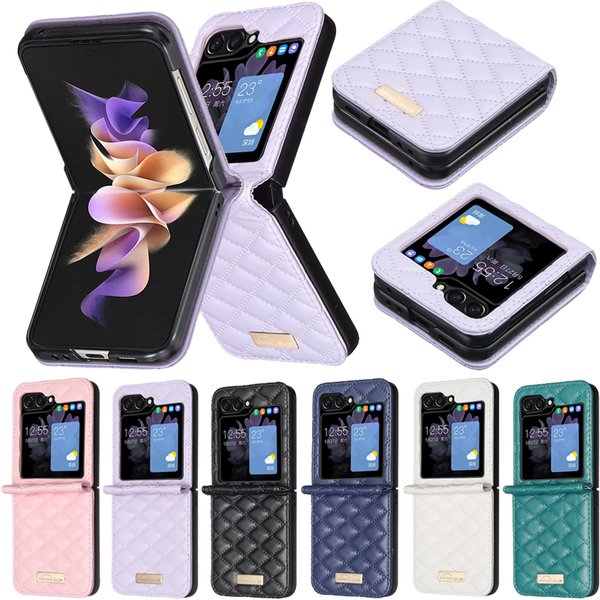 Étui portefeuille en cuir avec support magnétique, petit parfum, respectueux de la peau, pour Samsung Galaxy Z Flip5, housse de prévention des chutes Z Flip 5