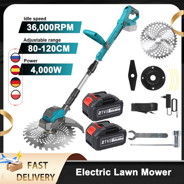 36000 U/min bürstenloser elektrischer Rasenmäher, 10-Zoll-Akku-Rasentrimmer, Garten-Landschafts-Schneider, Garten- und Rasentrimmer, Elektroschneider für Makita 21V Akku